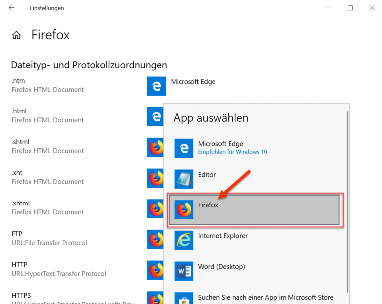 Firefox In Windows 10 Zum Standard Browser Machen